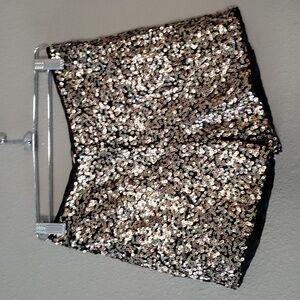GB Girls Gold Sequin Shorts